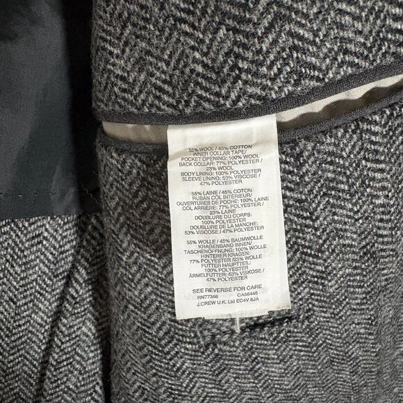 J Crew Ludlow Wool Cotton Herringbone Moon Blazer Sport Coat - Men's Size 38R - Picture 7 of 13